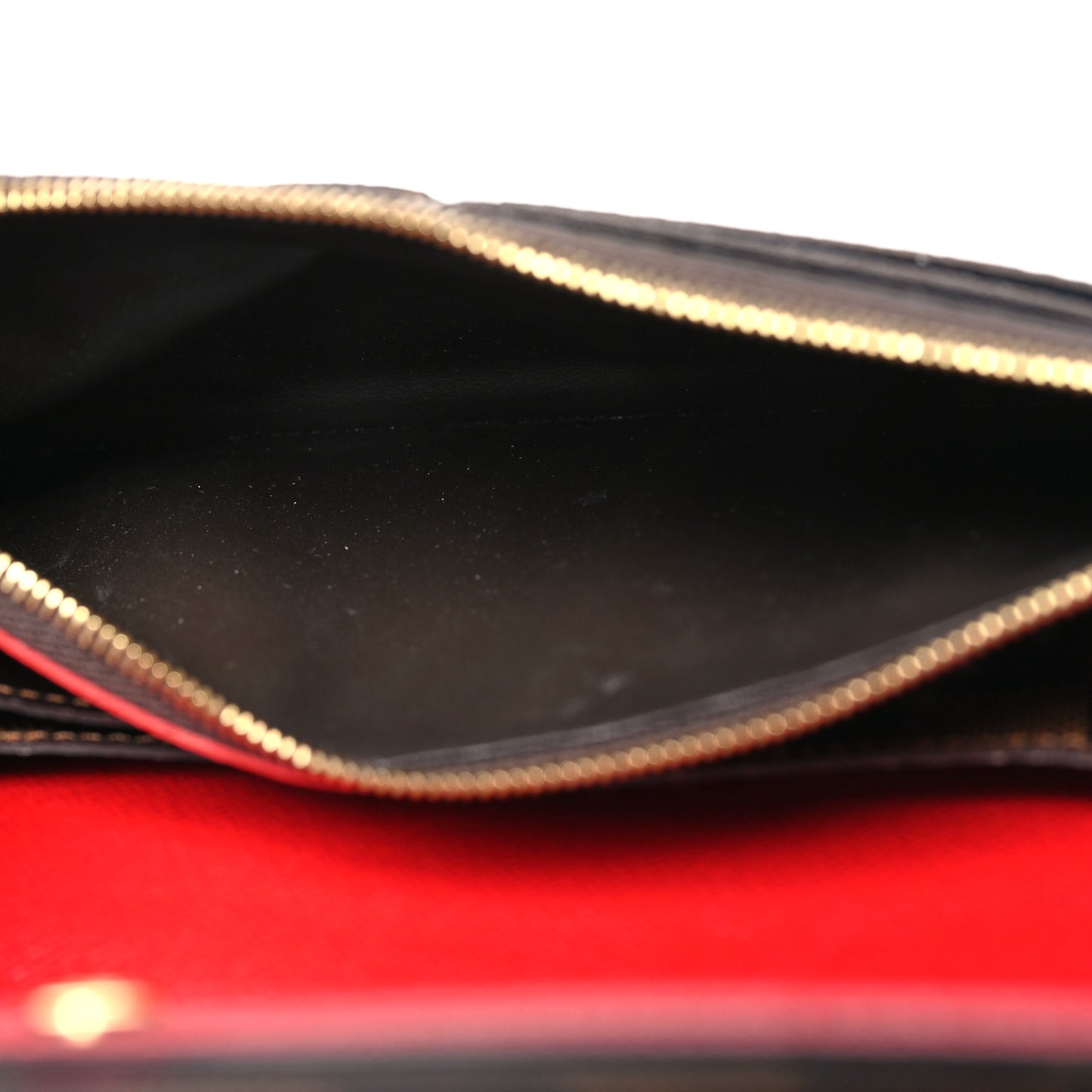 Damier Ebene Emilie Wallet Red