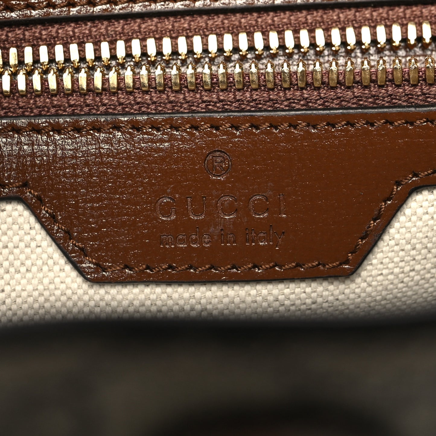 GG Supreme Monogram Azalea Calfskin Retro Interlocking G Buckle Backpack Beige Ebony Brown Sugar