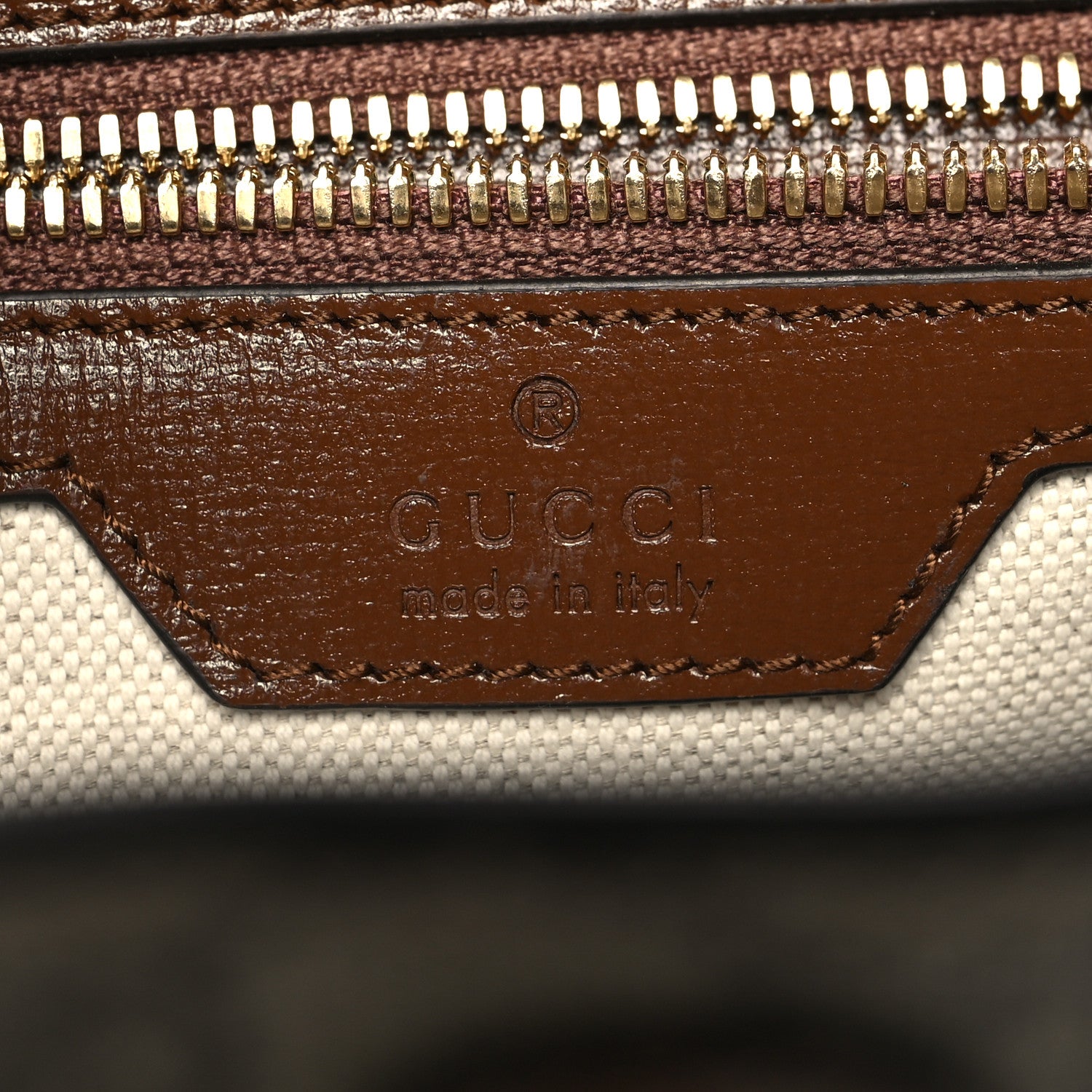 Gucci GG Supreme Monogram Azalea Calfskin Retro Interlocking G Buckle Backpack Beige Ebony Brown Sugar 6 of 11