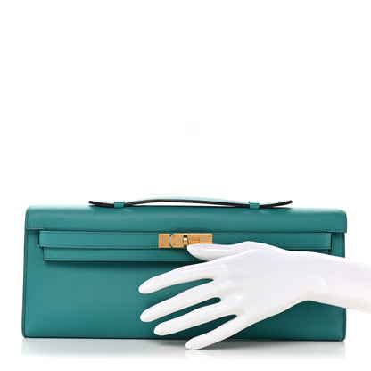 Hermes Swift Kelly Cut Clutch Pochette Vert Verone 2 of 10