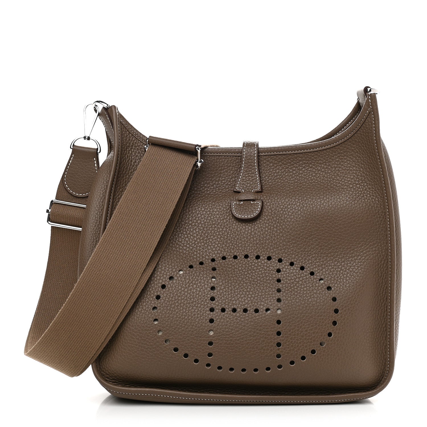 Hermes Taurillon Clemence Evelyne III PM Etoupe 1 of 9
