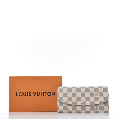 Louis Vuitton Damier Azur Emilie Wallet Rose Ballerine 11 of 11