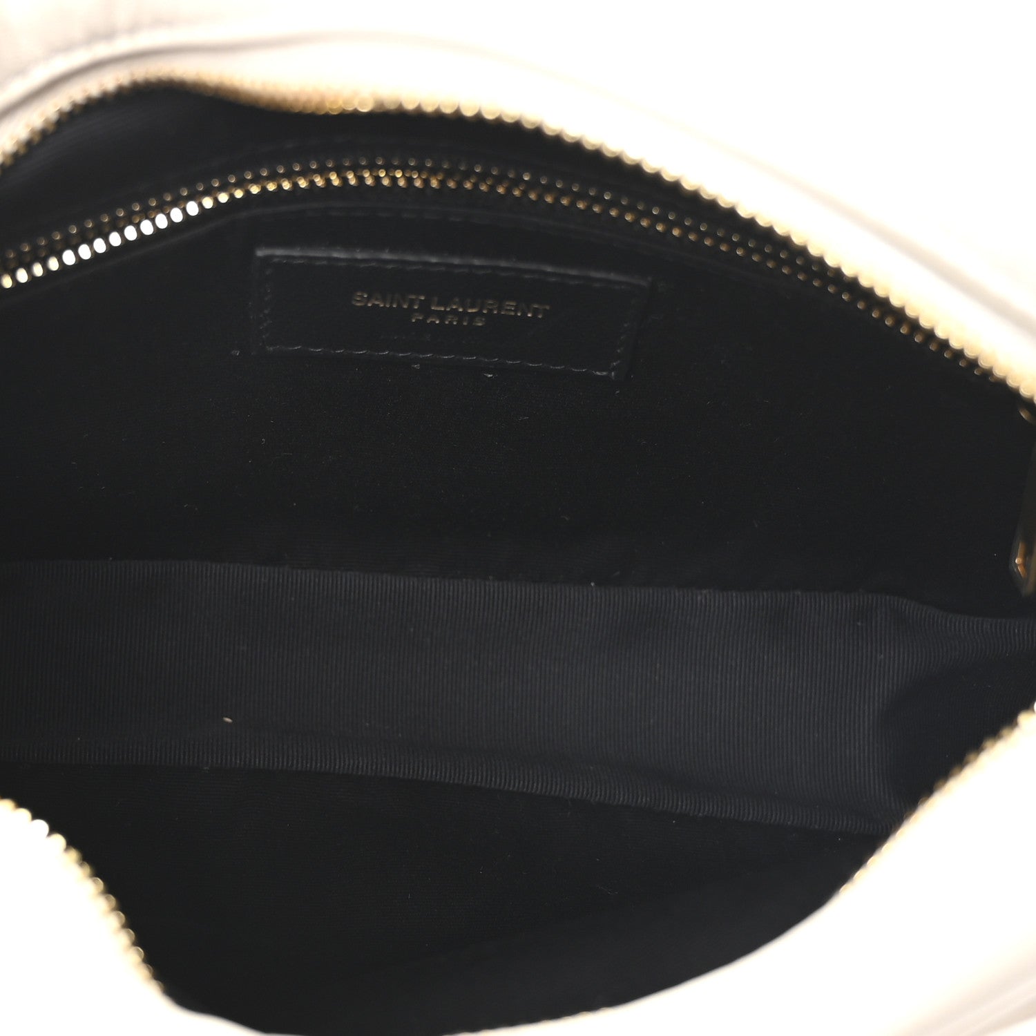 Saint Laurent Lambskin Quilted Victoire Camera Bag Blanc Vintage 5 of 10