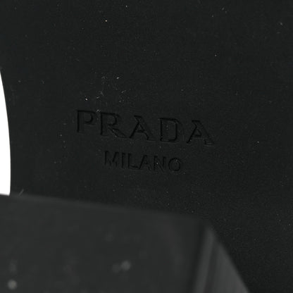 Prada Spazzolato Metal Triangle Logo 85mm Loafers 36.5 Black 8 of 11