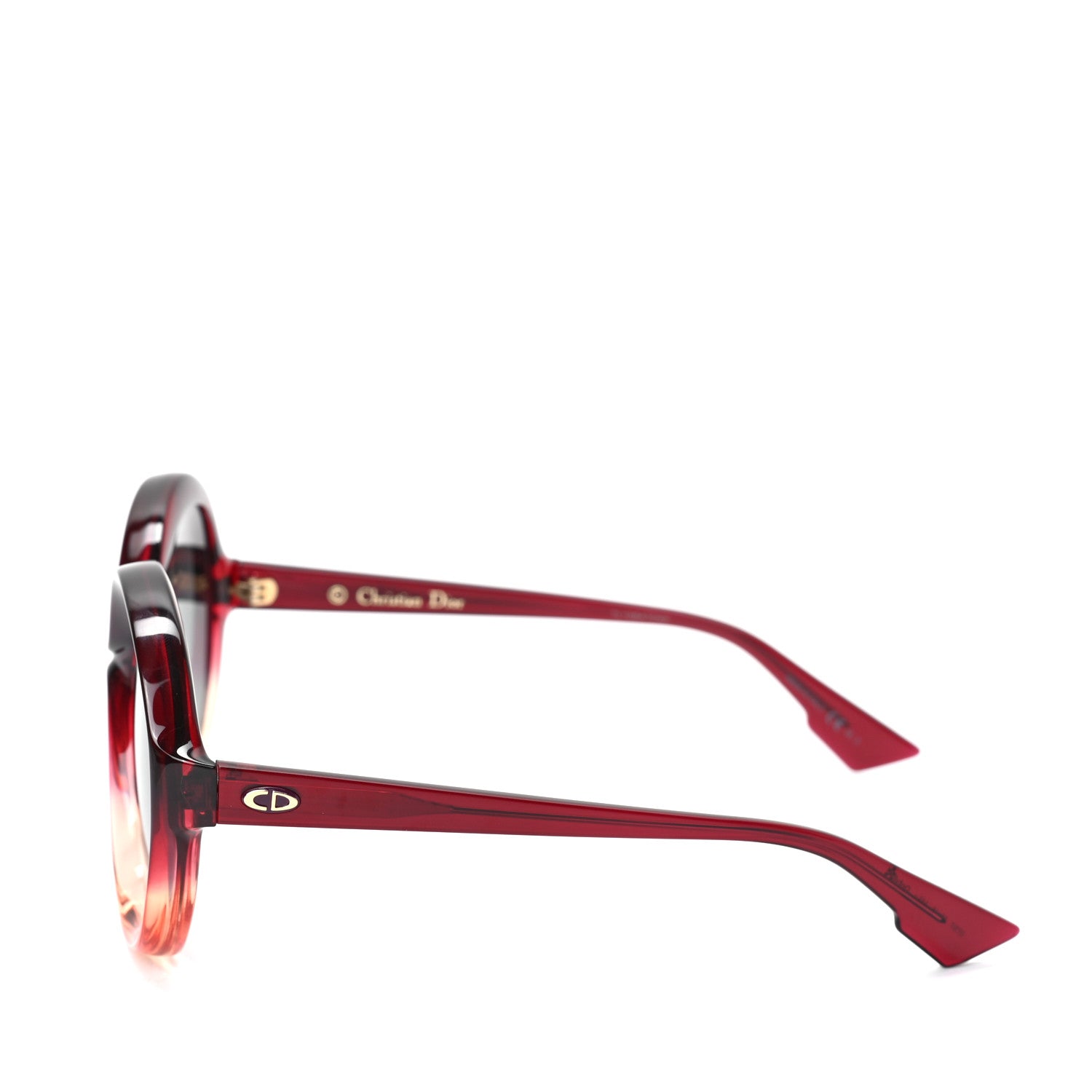 Christian Dior Acetate Bianca Sunglasses Burgundy Pink 3 of 7