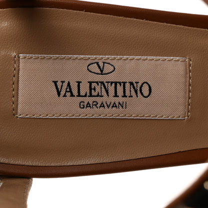 Valentino Garavani Pebbled Calfskin Rockstud Cross Strap 05/105mm Sandals 37.5 Selleria 6 of 8
