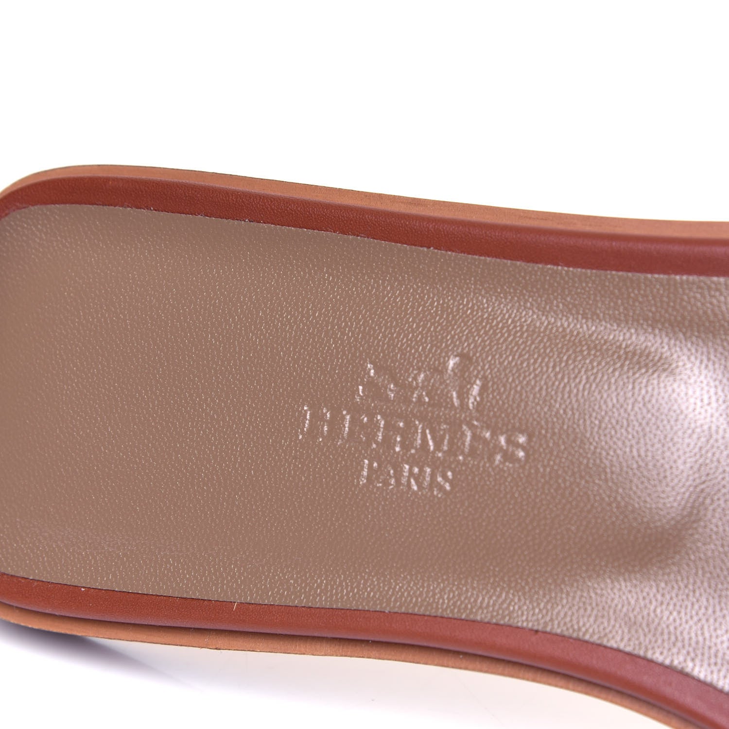 Hermes Box Calfskin Oran Sandals 36.5 Gold 6 of 6