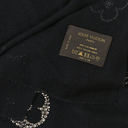 Louis Vuitton Cashmere Swarovski Crystal Monte Carlo Stole Black 3 of 3