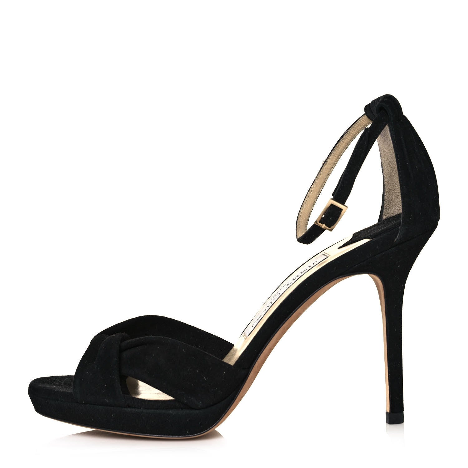 Jimmy Choo Suede Marion 100 Sandals 36 Black 1 of 7