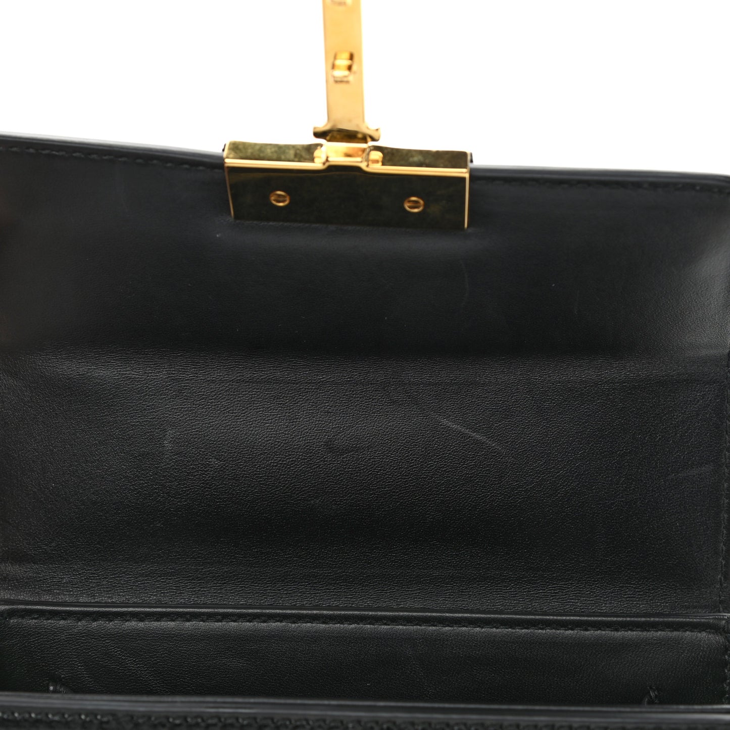 Crackled Lambskin 30 Montaigne Box Bag Black