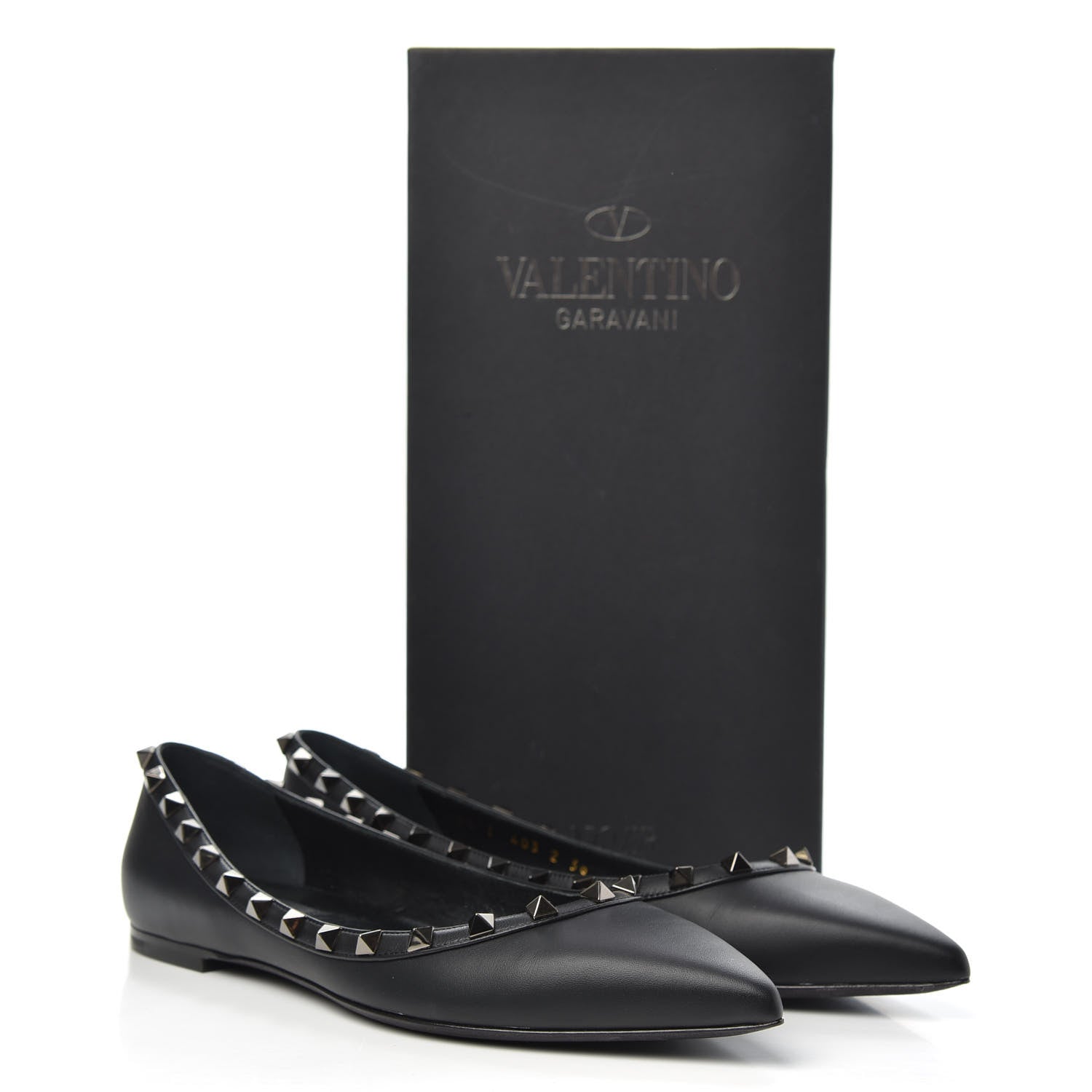 Valentino Garavani Nappa Rockstud Ballerina Flats 39 Black 9 of 9