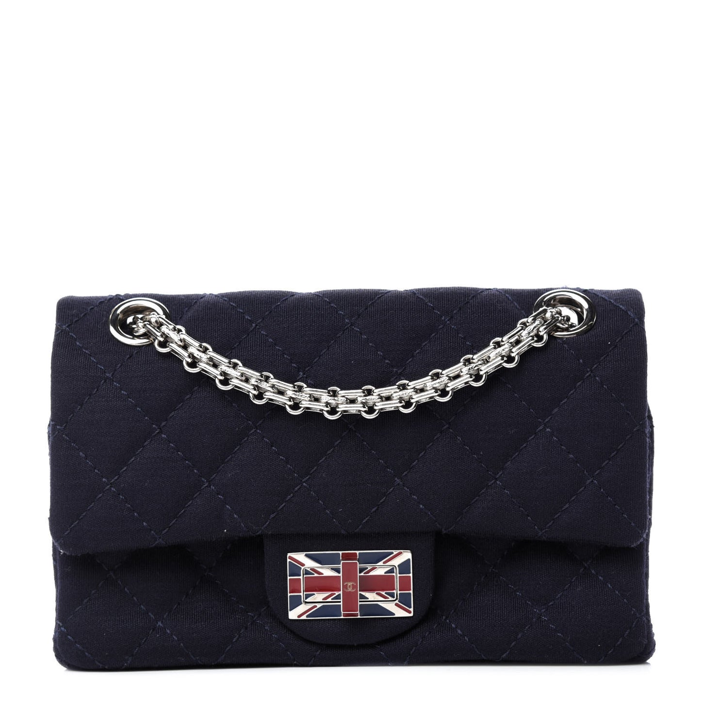 Jersey Quilted 2.55 Reissue Mini Flap Navy Blue