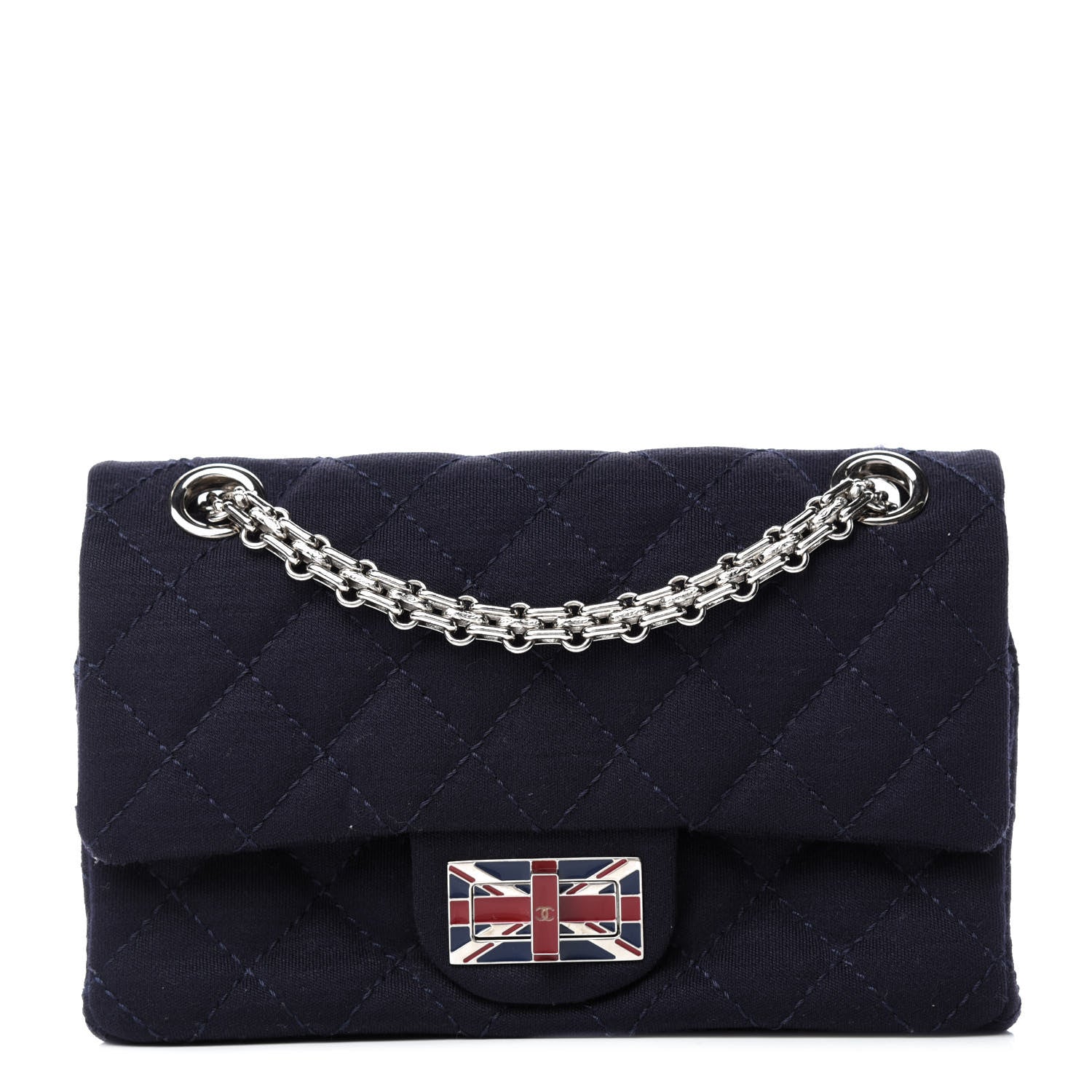 Chanel Jersey Quilted 2.55 Reissue Mini Flap Navy Blue 1 of 11