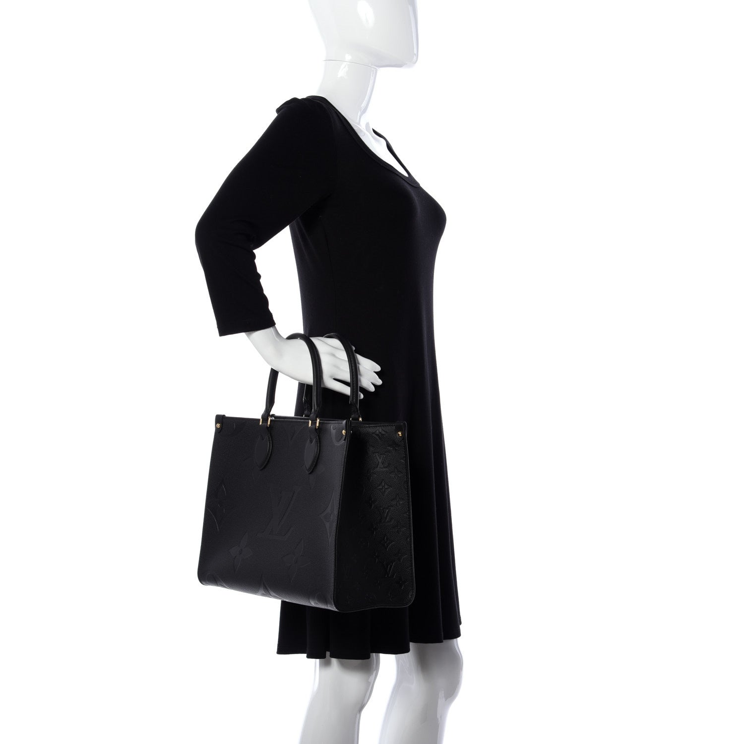 Louis Vuitton Empreinte Monogram Giant Onthego MM Black 3 of 10