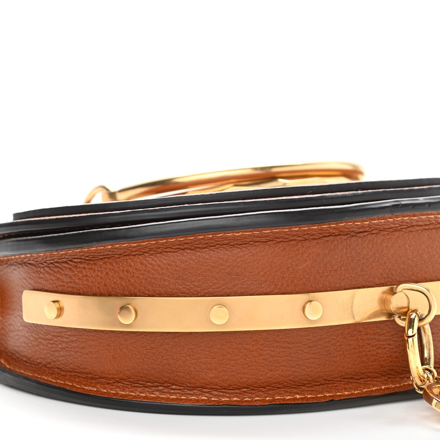 Chloe Calfskin Small Nile Bracelet Minaudiere Bag Caramel 6 of 9