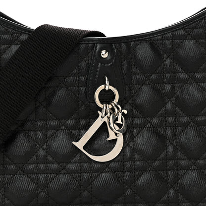 Christian Dior Coated Canvas Cannage Crossbody Bag Black 7 of 9