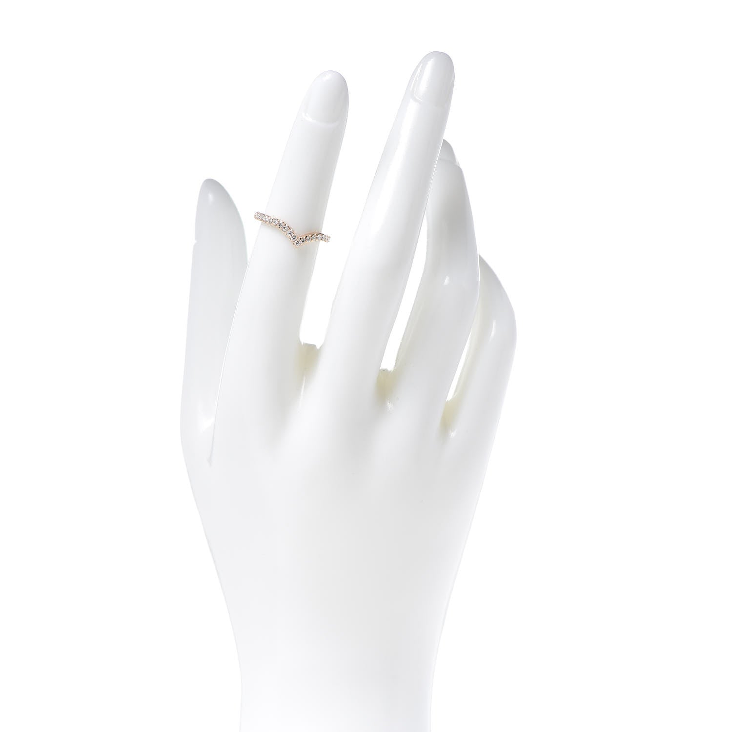 Tiffany 18K Rose Gold Diamond Soleste V Ring 49 5 2 of 5
