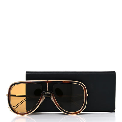 Fendi FF Fabulous Shield Sunglasses FF M0039/G/S Gold 7 of 7