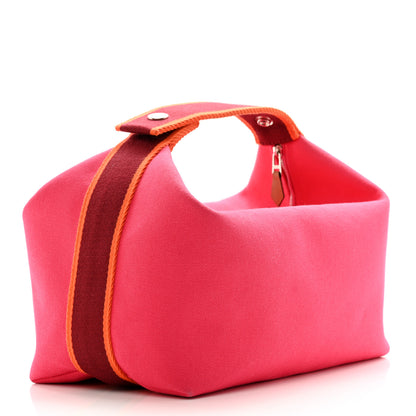 Hermes Canvas Large Bride-A-Brac Pouch Hibiscus 3 of 7