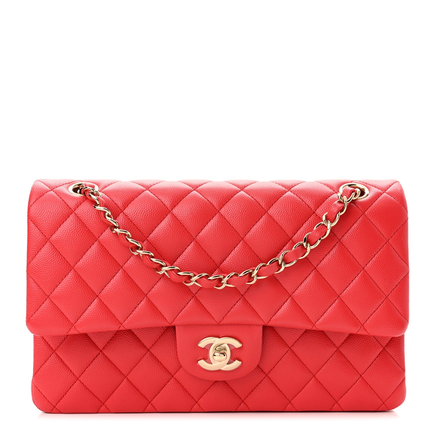 Chanel Caviar Quilted Medium Double Flap Red 1 of 10