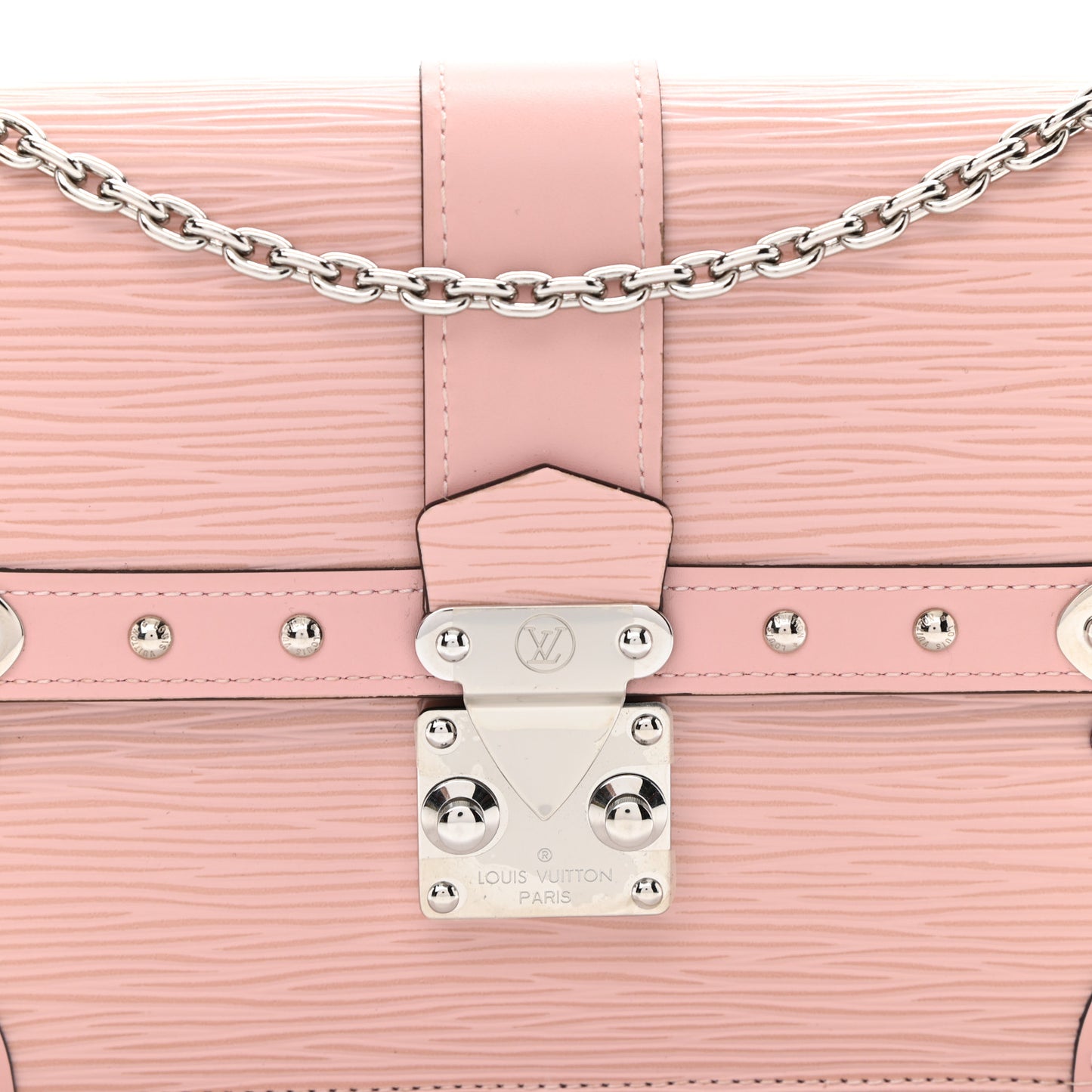 Epi Trunk Chain Wallet Rose Ballerine