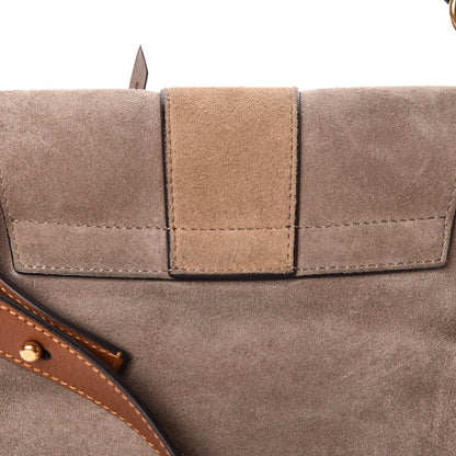Chloe Suede Calfskin Small Lexa Shoulder Bag Motty Grey 16 of 21