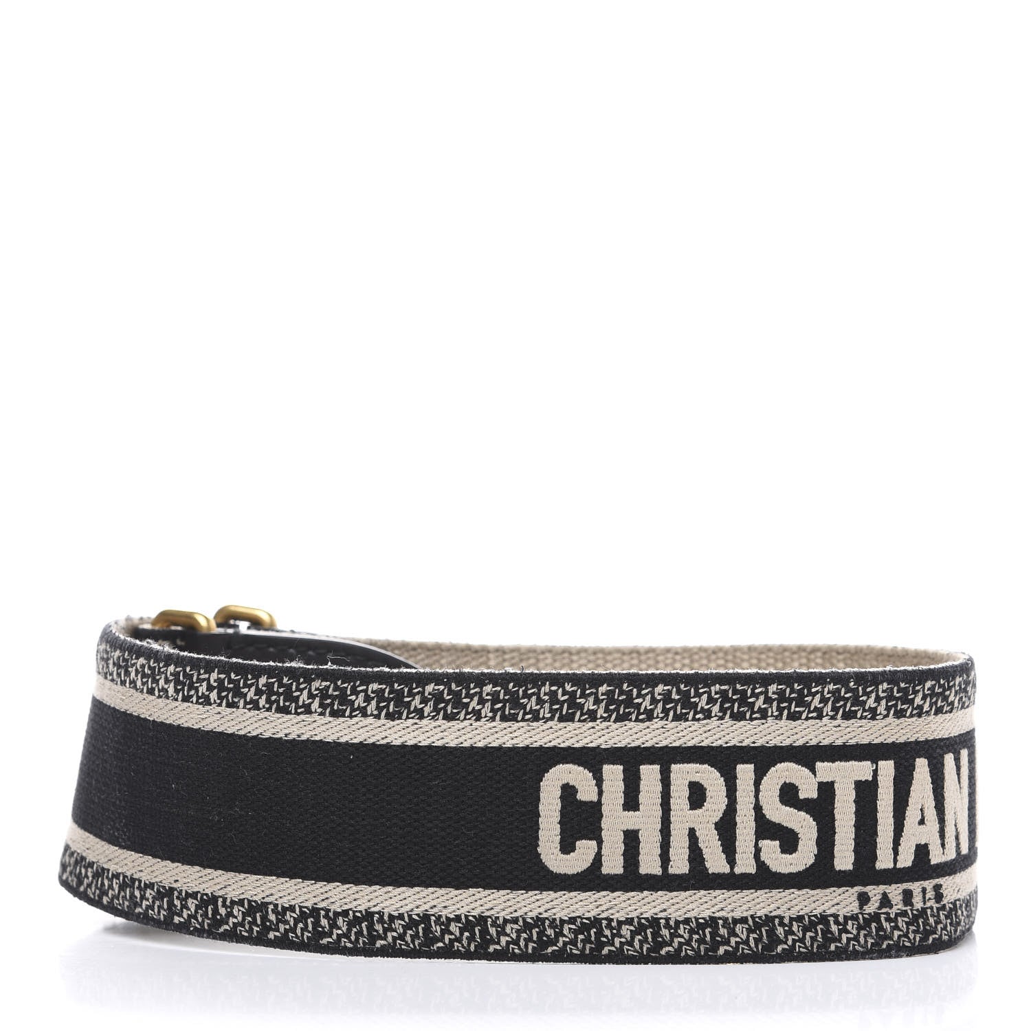 Christian Dior Canvas Embroidered Shoulder Strap Blue 2 of 4