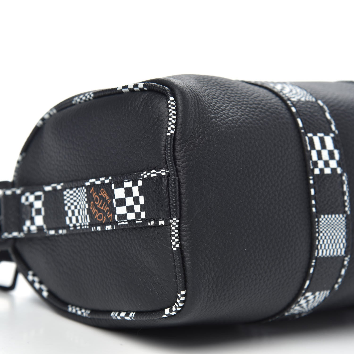 Louis Vuitton Calfskin Damier Distorted Keepall XS Black 7 of 9