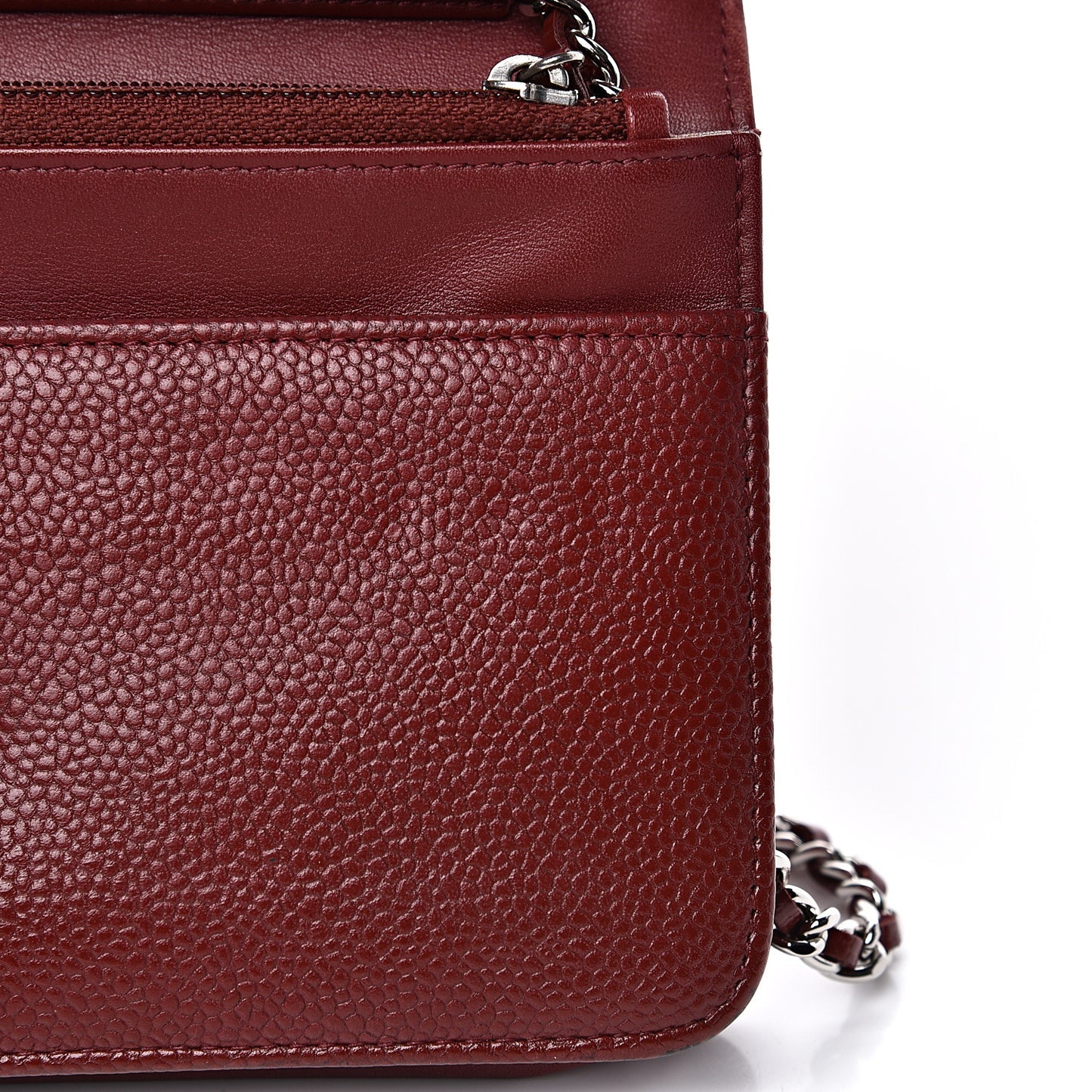 Caviar Timeless CC Wallet on Chain WOC Dark Red