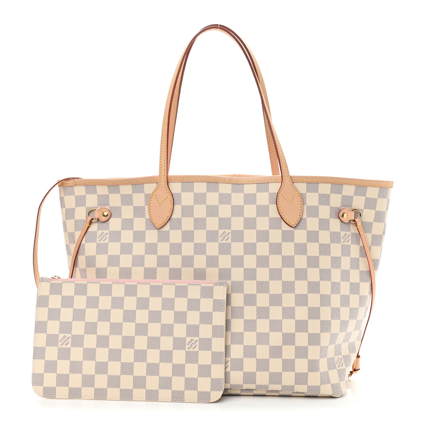 Damier Azur Neo Neverfull MM Rose Ballerine