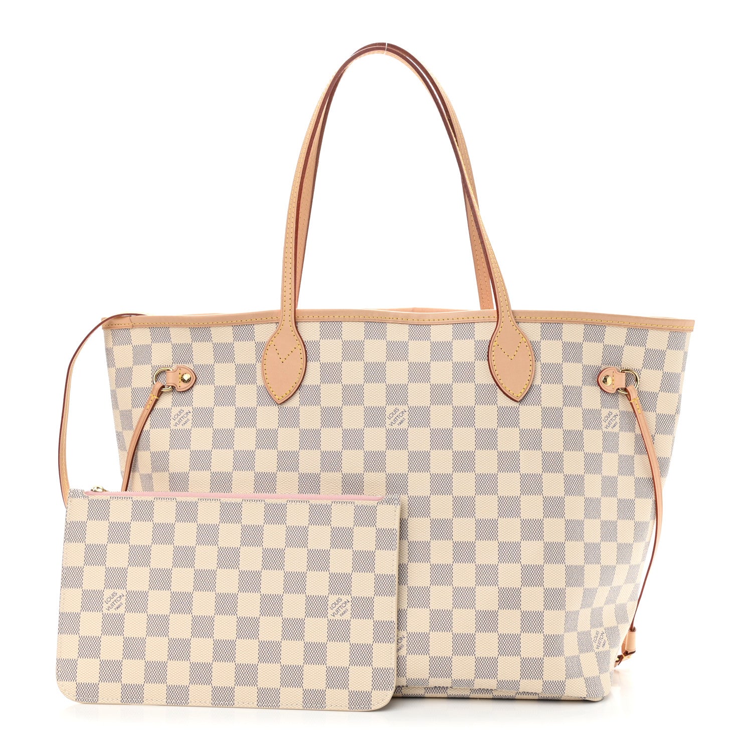 Louis Vuitton Damier Azur Neo Neverfull MM Rose Ballerine 1 of 11
