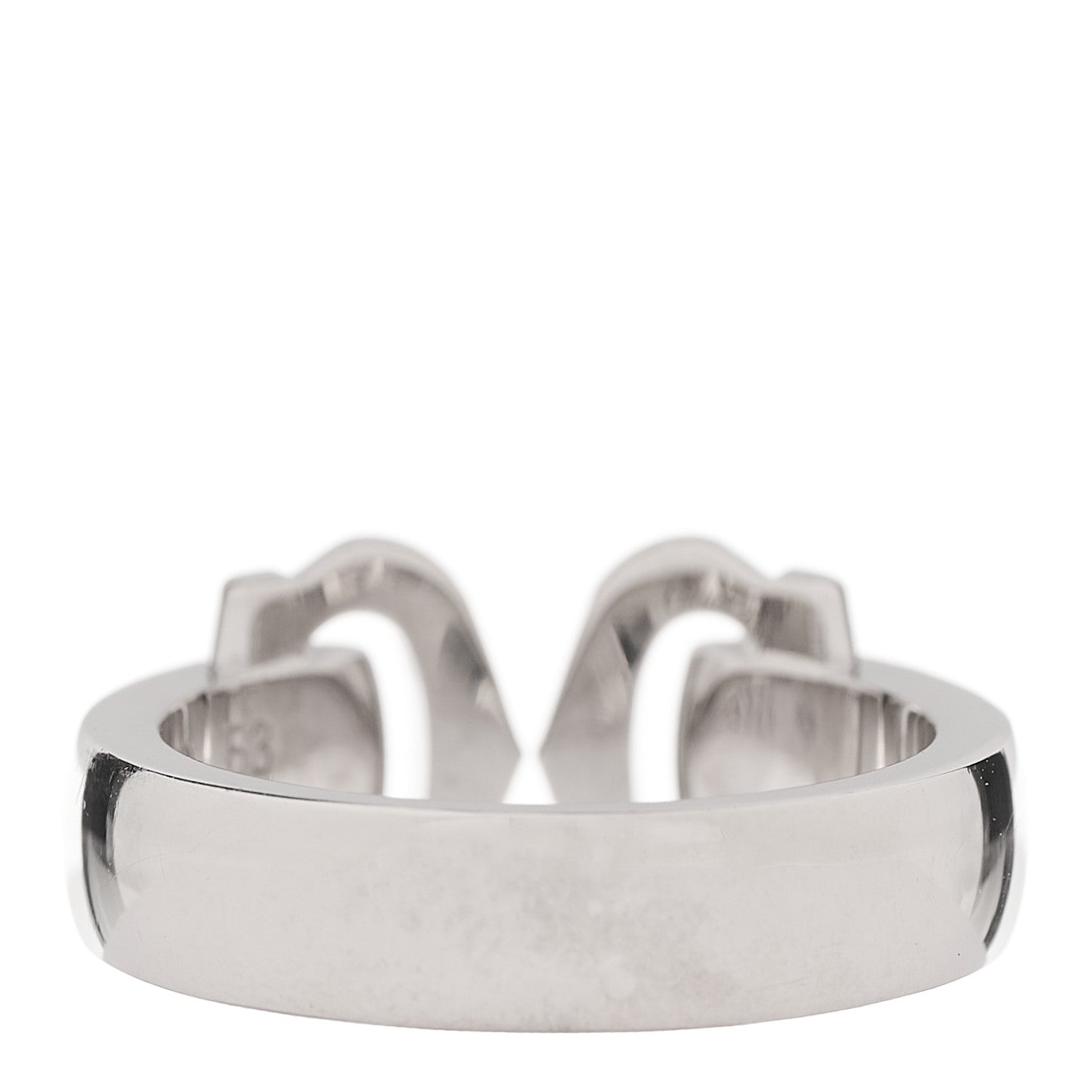 Cartier 18K White Gold Diamond C De Cartier Ring 53 6.5 3 of 4