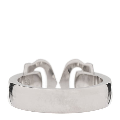 Cartier 18K White Gold Diamond C De Cartier Ring 53 6.5 3 of 4