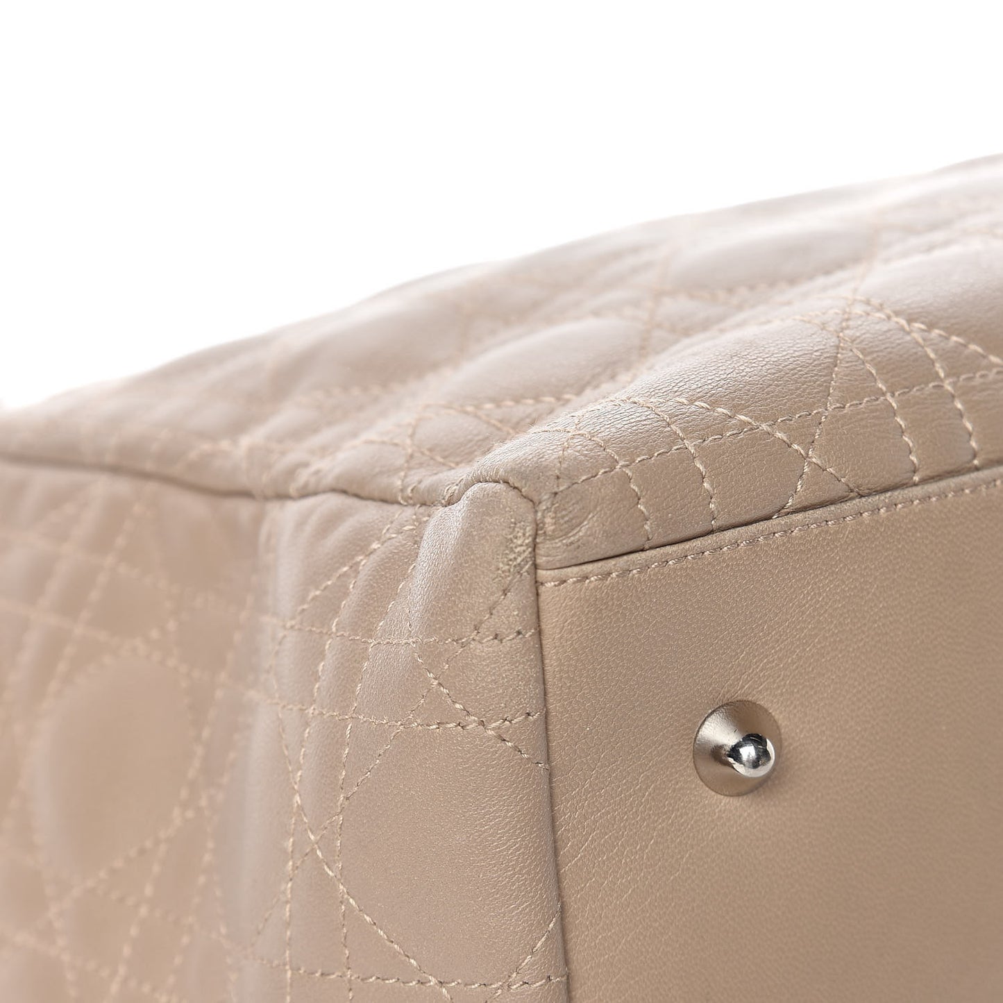Lambskin Cannage Large Dior Soft Shopping Tote Beige