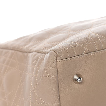 Christian Dior Lambskin Cannage Large Dior Soft Shopping Tote Beige 9 of 13