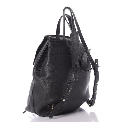 Mansur Gavriel Tumbled Calfskin Backpack Bag Black 2 of 7