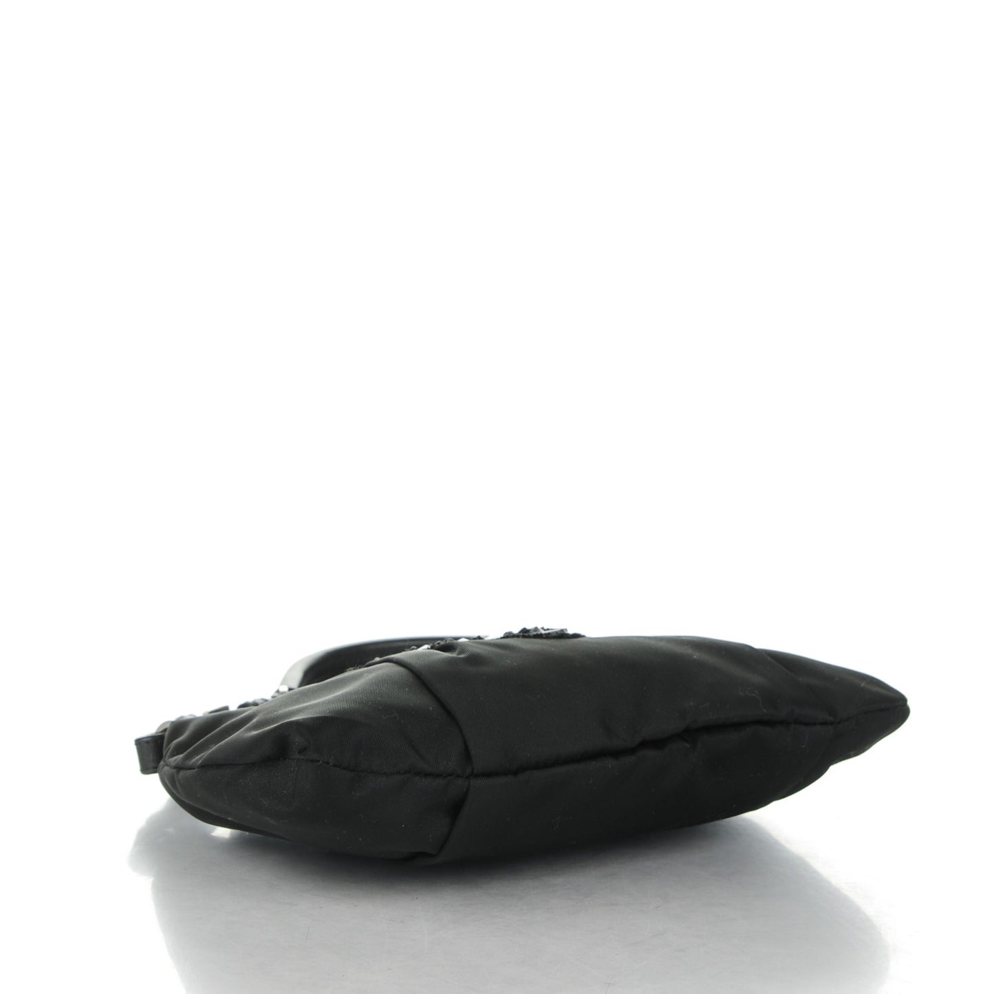 Tessuto Nylon Bead Evening Bag Black