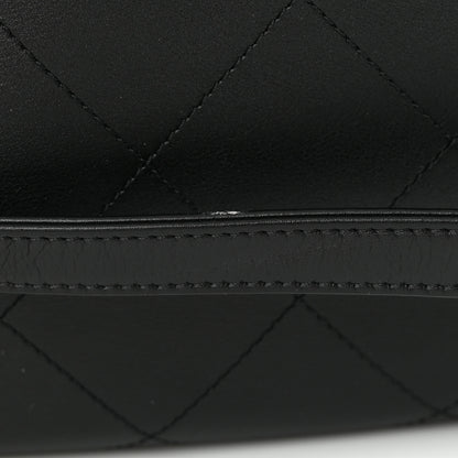 Chanel Calfskin Quilted Drawstring Bucket Bag Black 15 of 15