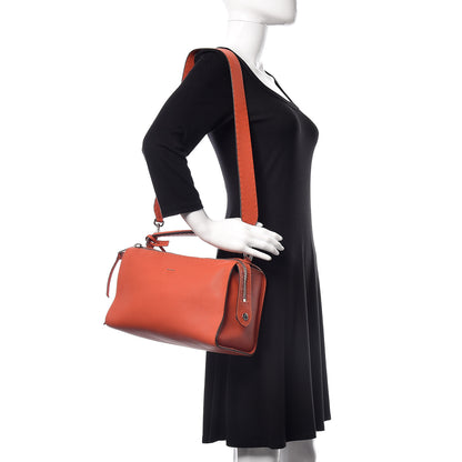 Fendi Calfskin Romano Selleria Lei Boston Tote Dark Orange 2 of 11
