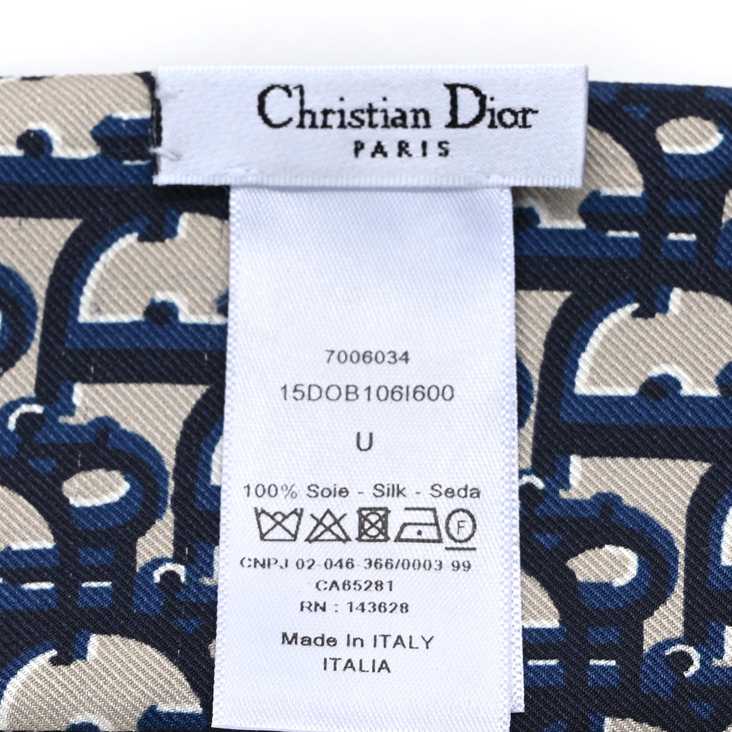 Silk Oblique Mitzah Scarf Blue