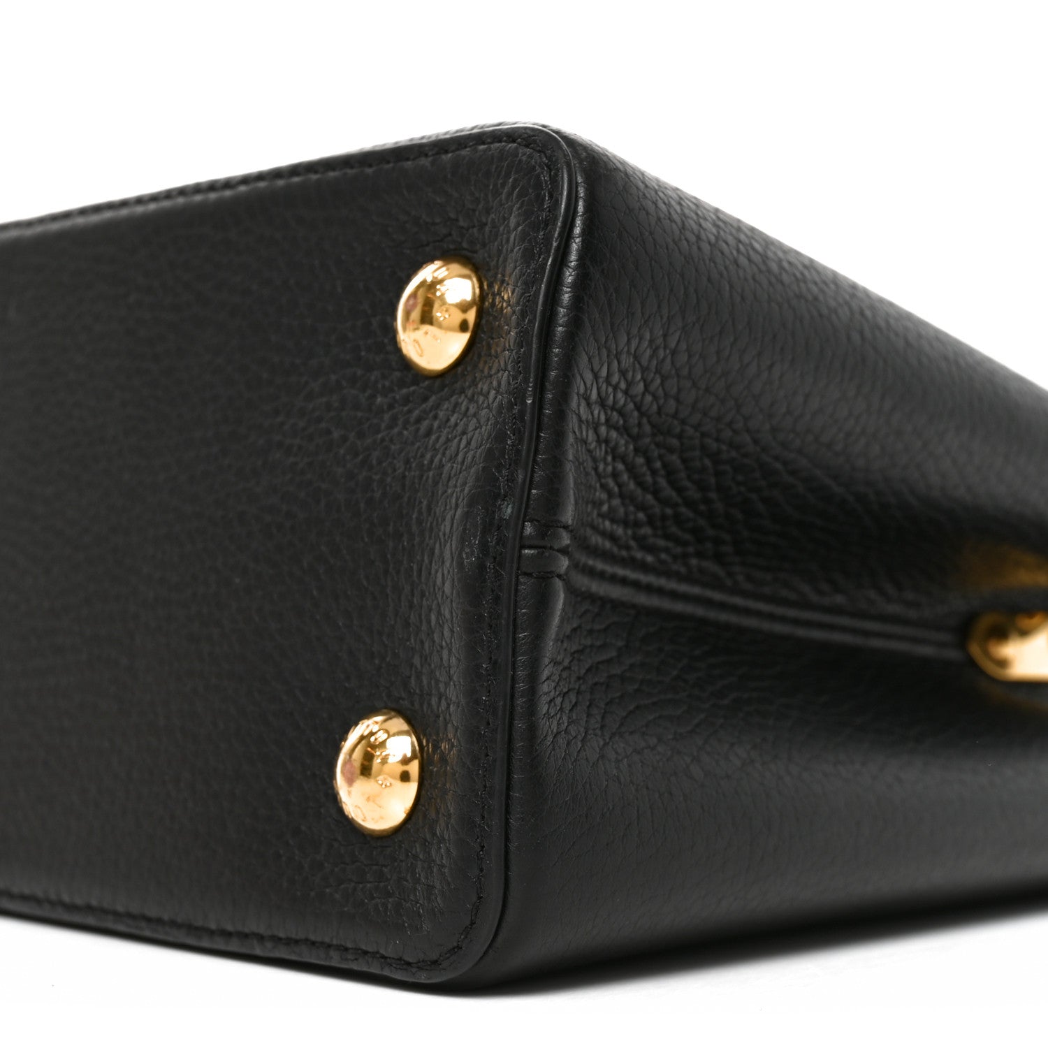 Louis Vuitton Taurillon Studded Capucines PM Black 9 of 9