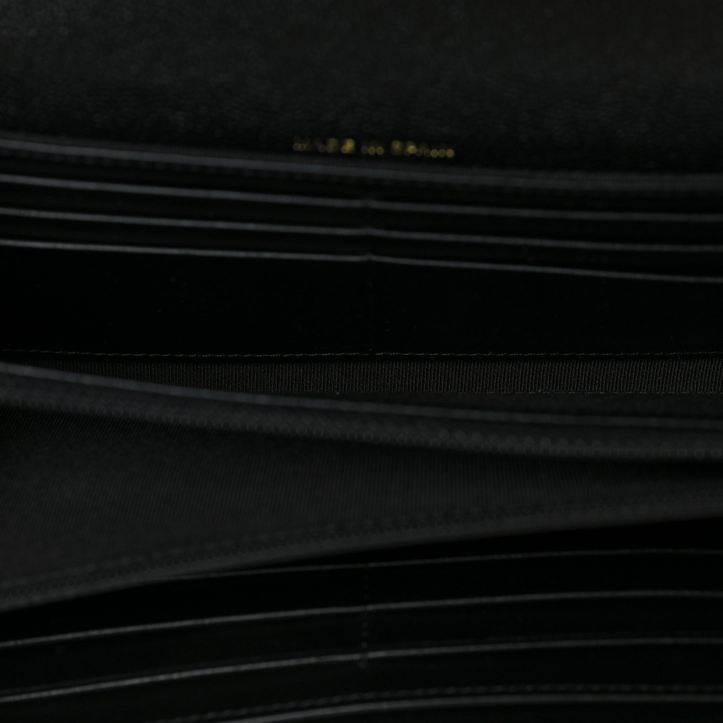 Caviar Quilted Large Boy Gusset Flap Wallet Black
