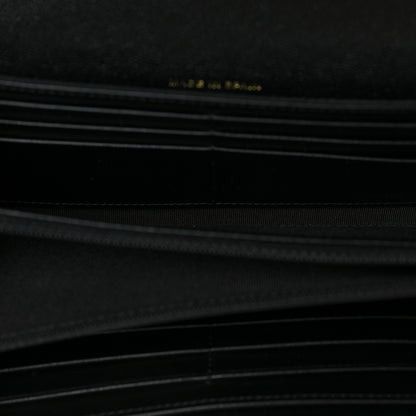 Chanel Caviar Quilted Large Boy Gusset Flap Wallet Black 5 of 7