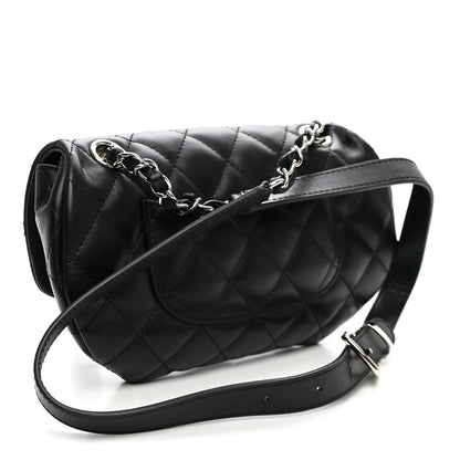 Chanel Calfskin Quilted CC Uniform Flap Belt Bag Black 2 of 9