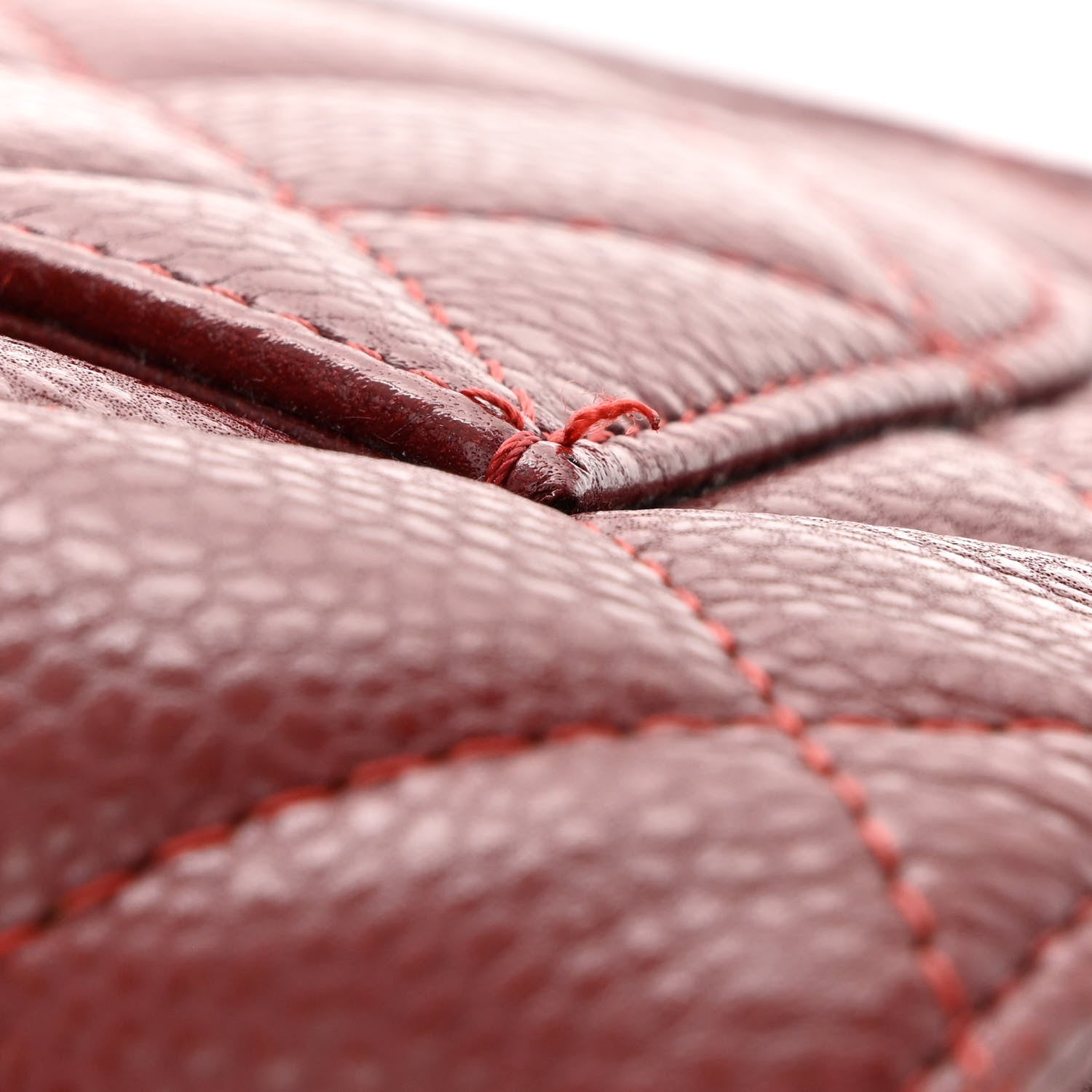 Chanel Caviar Quilted Wallet on Chain WOC Burgundy 12 of 14