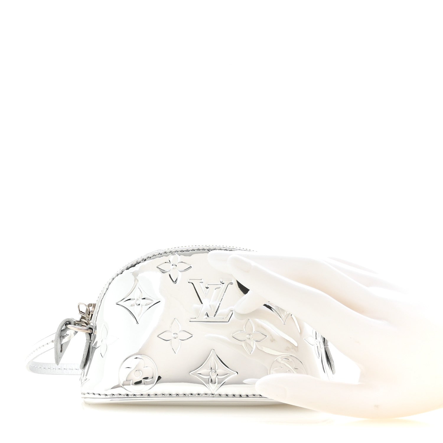 Louis Vuitton Monogram Miroir Cosmetic Purse Silver 2 of 7