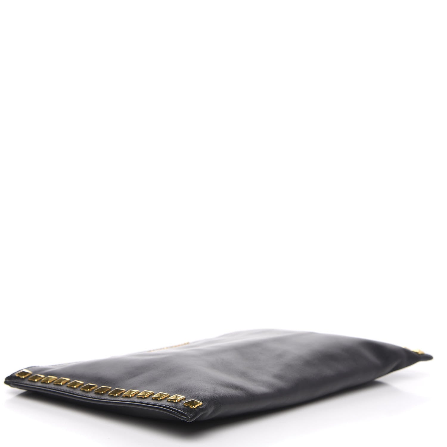 Miu Miu Soft Calf Studded Zip Pouch Black 4 of 8