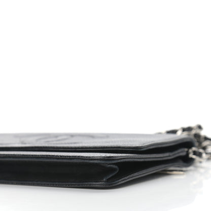 Chanel Caviar Timeless CC Wallet On Chain WOC Black 10 of 12