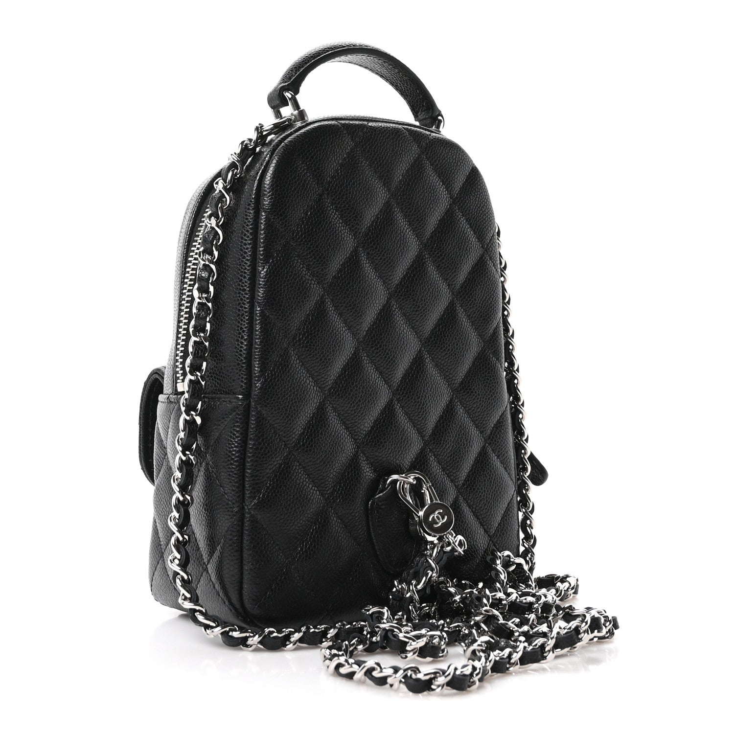 Chanel Caviar Quilted CC Mini Classic Backpack Black 2 of 10