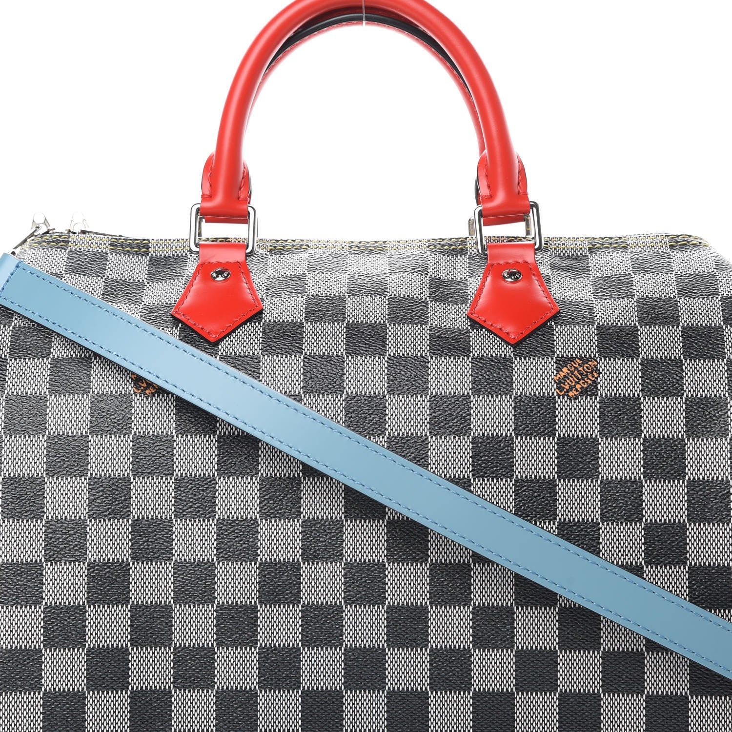 Louis Vuitton Damier Speedy Bandouliere 30 Black White 8 of 10